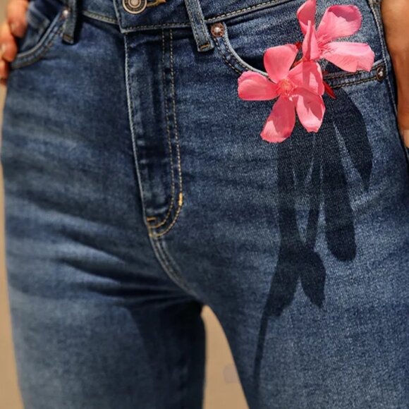 Free People Raw High Rise Jegging - Color Capri Blue - Size 27 - Picture 4 of 6